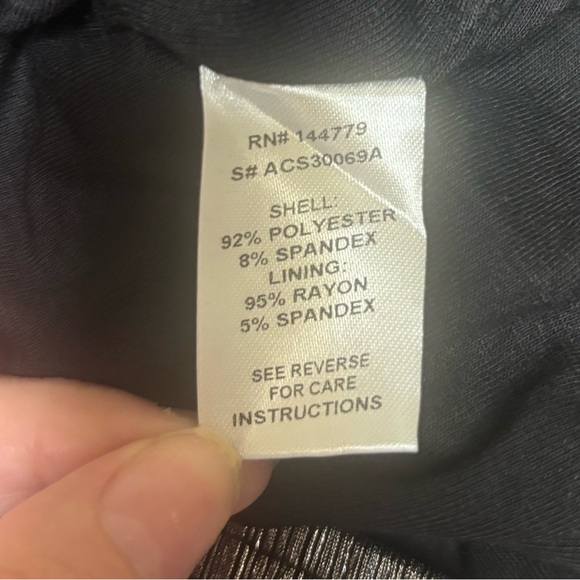 12th Tribe Metallic Black Ruched Mini Skirt - Picture 6 of 7